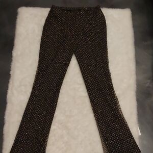 Express Gold and Black Boot Cut Pants